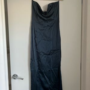 NWT ZARA Black Sweetheart Maxi Corset Back Dress